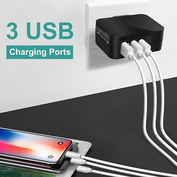 Amoner 3 portos USB töltő 5. kép