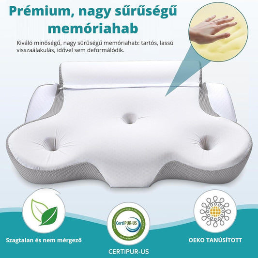 Memóriahabos nyakpárna közelről