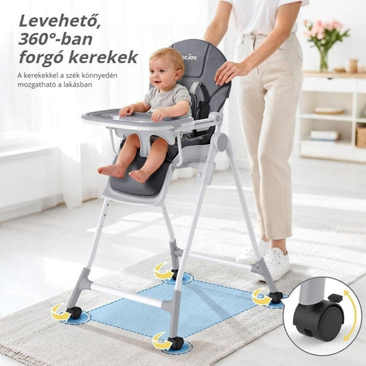 Baba etetőszék közelről
