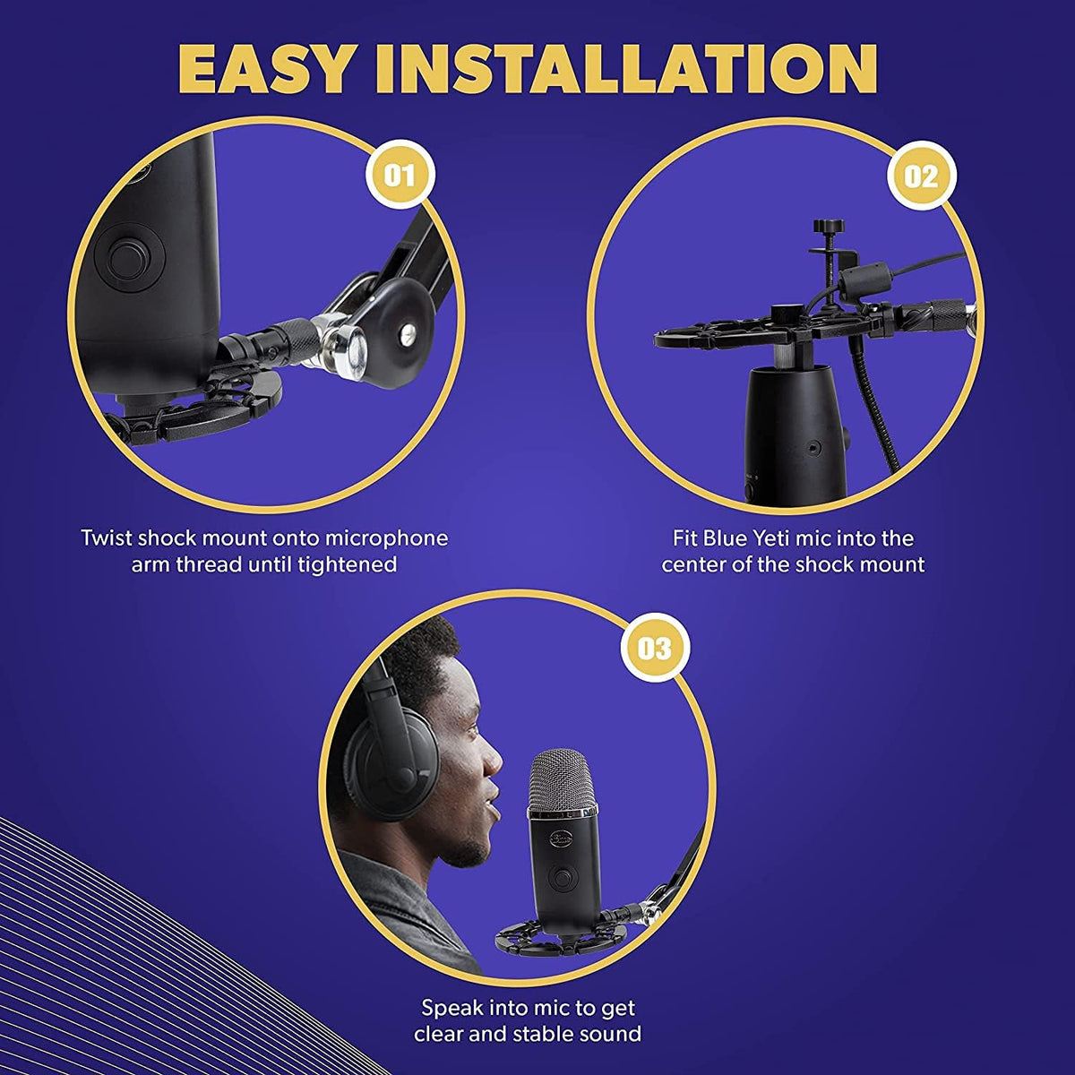 Shock mount mikrofontartó 5. kép