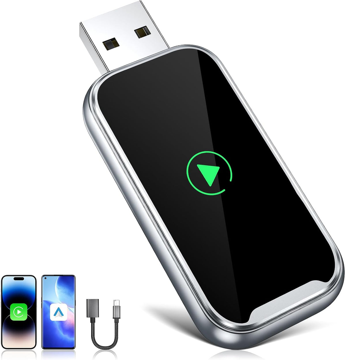Vezeték nélküli CarPlay és Android Auto adapter, 2 az 1-ben