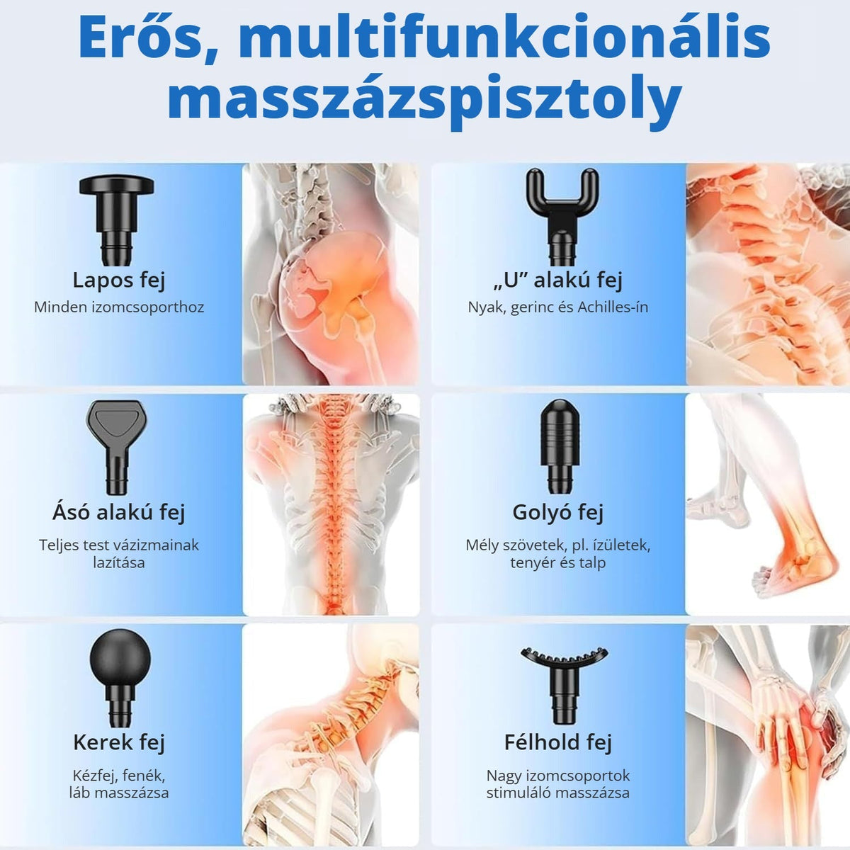 Akkumulátoros masszázspisztoly 4. kép