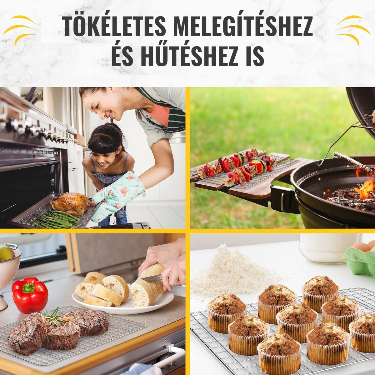 Rozsdamentes acél sütőrács 6. kép