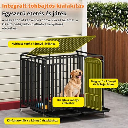 Gurulós fém kutyaketrec 4. kép