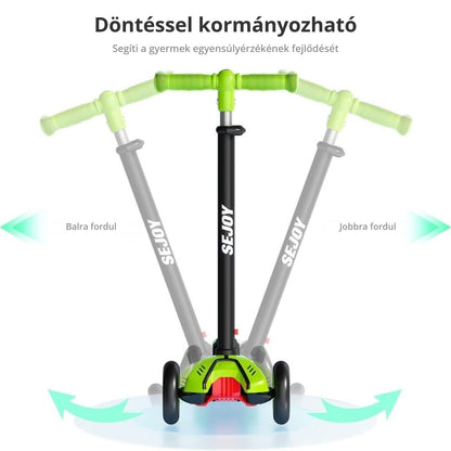 Háromkerekű gyerek roller közelről