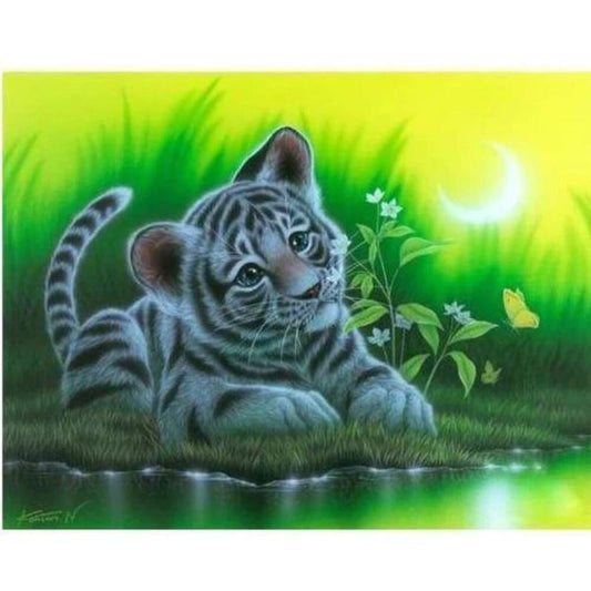 Gyémántfestő készlet kölyöktigris mintával