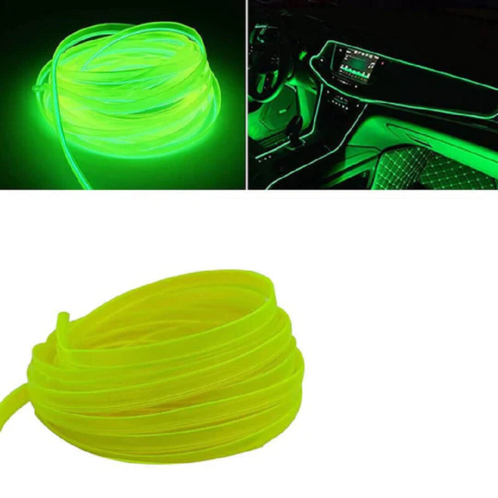 Autós LED szalag 2 m szivargyújtós, foszforeszkáló zöld