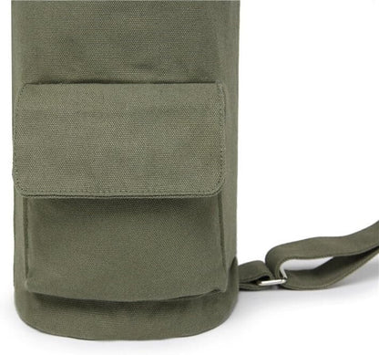 Khaki jógatáska közelről