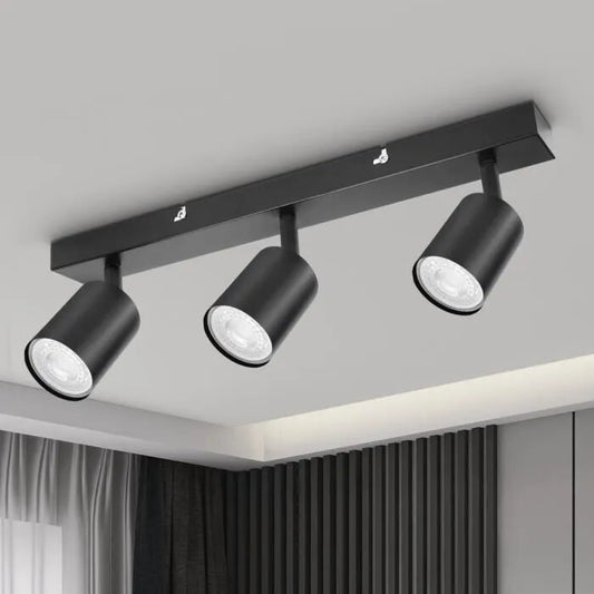 3 égős forgatható LED mennyezeti spotlámpa, fekete