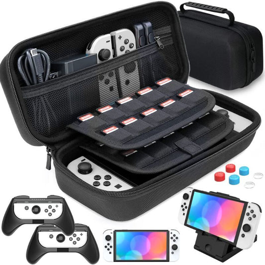 Nintendo Switch tok hordozható, ütésálló, fekete, HeyStop