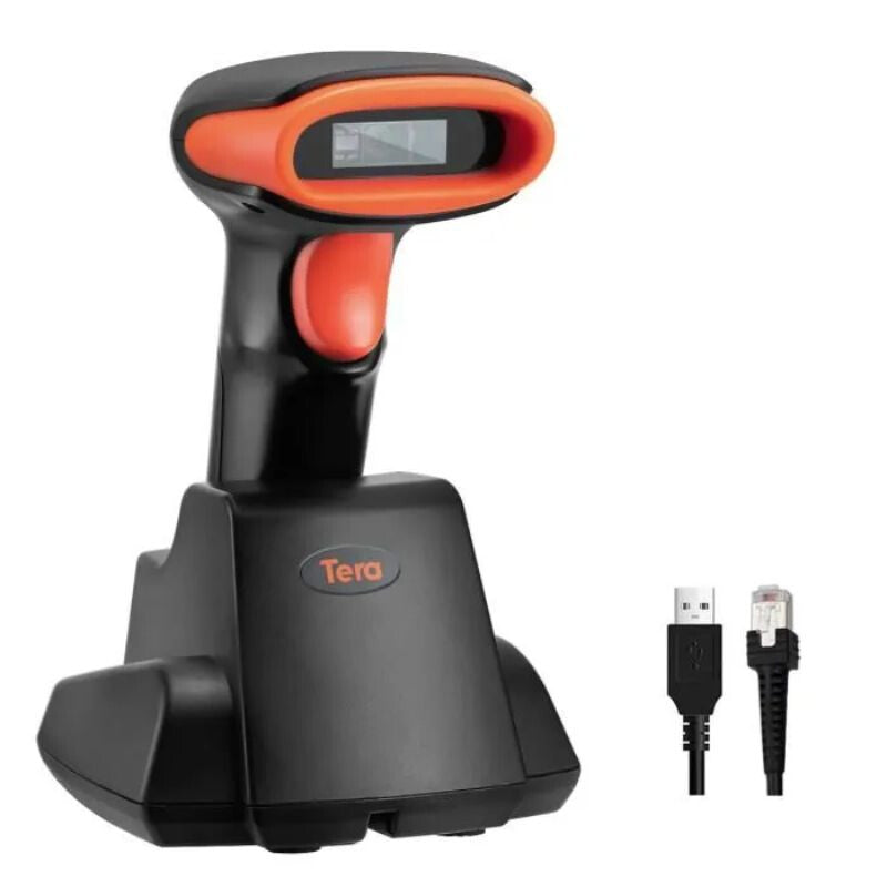 2D vonalkódolvasó töltőállomással, vezeték nélküli, Tera D6100