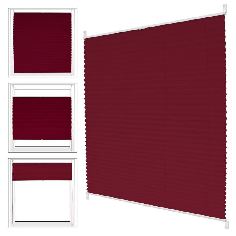 Bordó Klemmfix pliszé roló 120×150 cm