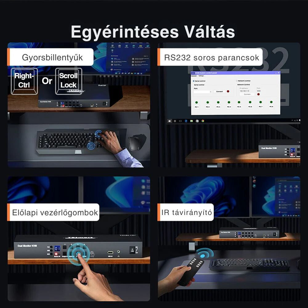 Tesmart DisplayPort KVM switch 8×2 10. kép