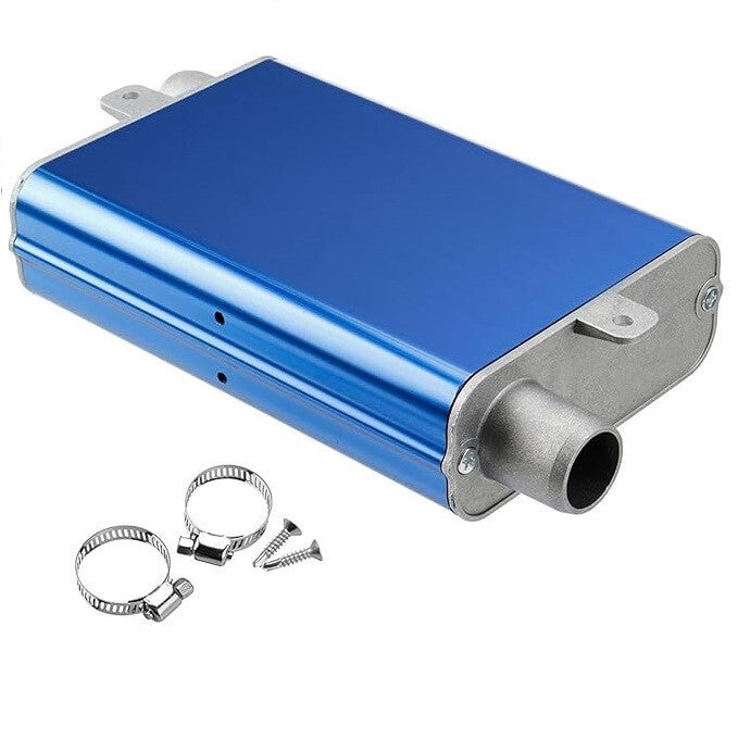 Kipufogóvég 24 mm hangtompítóval és bilinccsel, kék