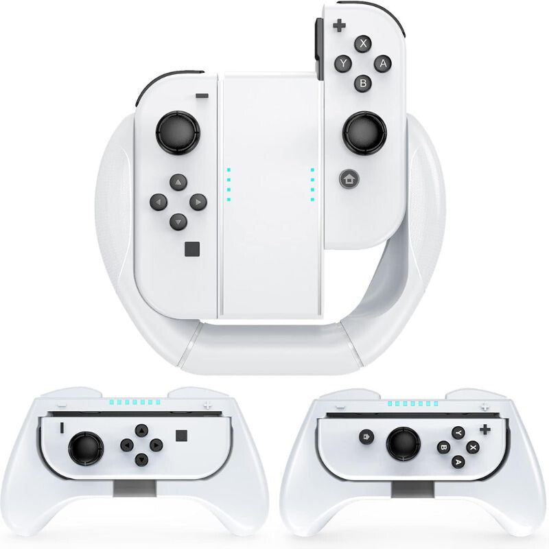 Joy-Con markolat és versenykormány szett, 3 db, fehér, Nintendo Switch