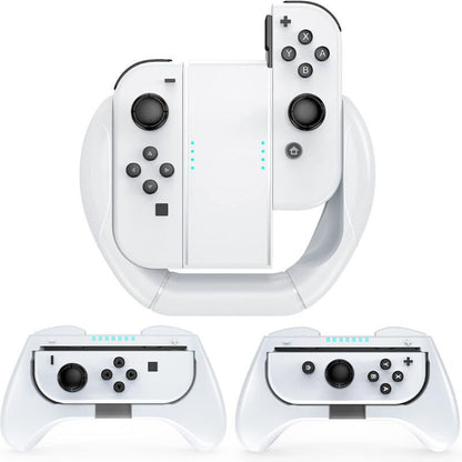 Joy-Con markolat és versenykormány szett, 3 db, fehér, Nintendo Switch