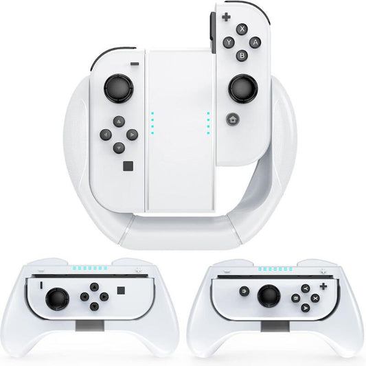 Joy-Con markolat és versenykormány szett, 3 db, fehér, Nintendo Switch