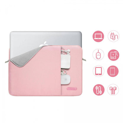 Rózsaszín laptop táska közelről