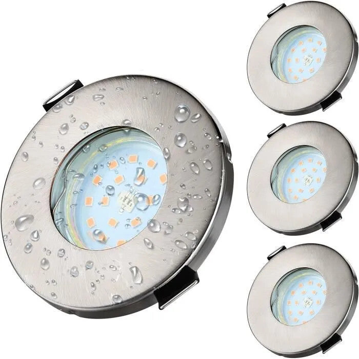 Süllyesztett LED spotlámpa 4 db, 6 W GU10 izzóval, IP44