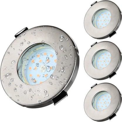 Süllyesztett LED spotlámpa 4 db, 6 W GU10 izzóval, IP44