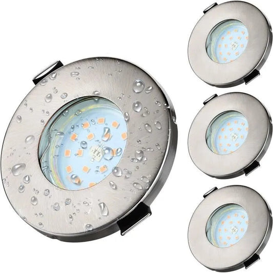 Süllyesztett LED spotlámpa 4 db, 6 W GU10 izzóval, IP44