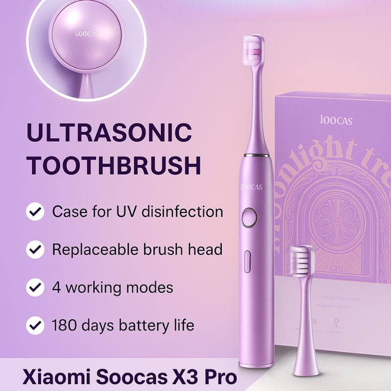 Soocas X3 Pro fogkefe lila 7. kép