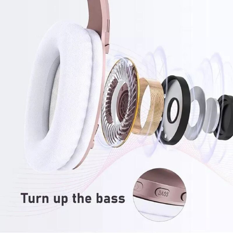 Rose gold Letscom H10 fejhallgató 3. kép