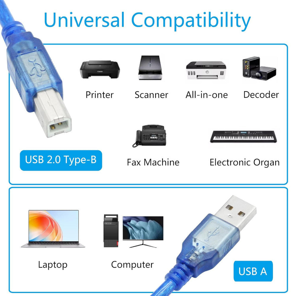 USB-B nyomtatókábel 3 m 7. kép