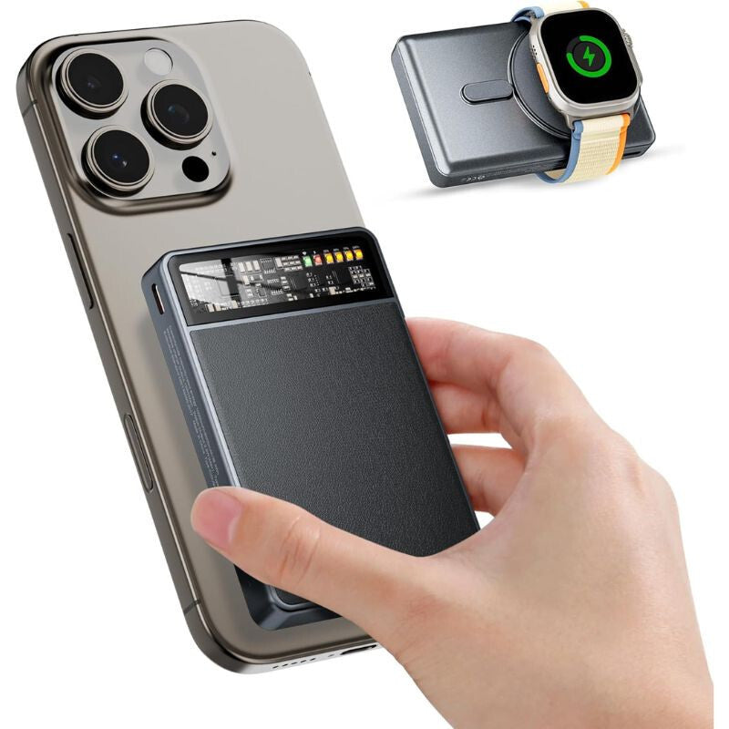Kpon mágneses power bank 10000 mAh, MagSafe és Apple Watch töltővel