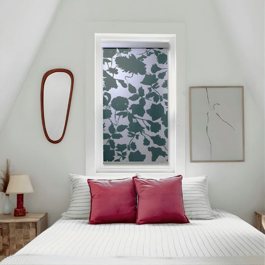 Méregzöld mintás blackout roló 60×165 cm