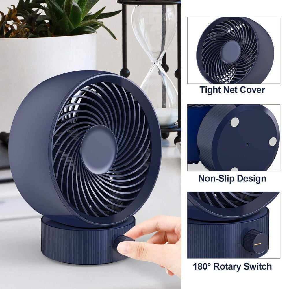 Mini USB asztali ventilátor közelről
