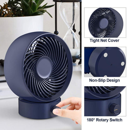 Mini USB asztali ventilátor közelről