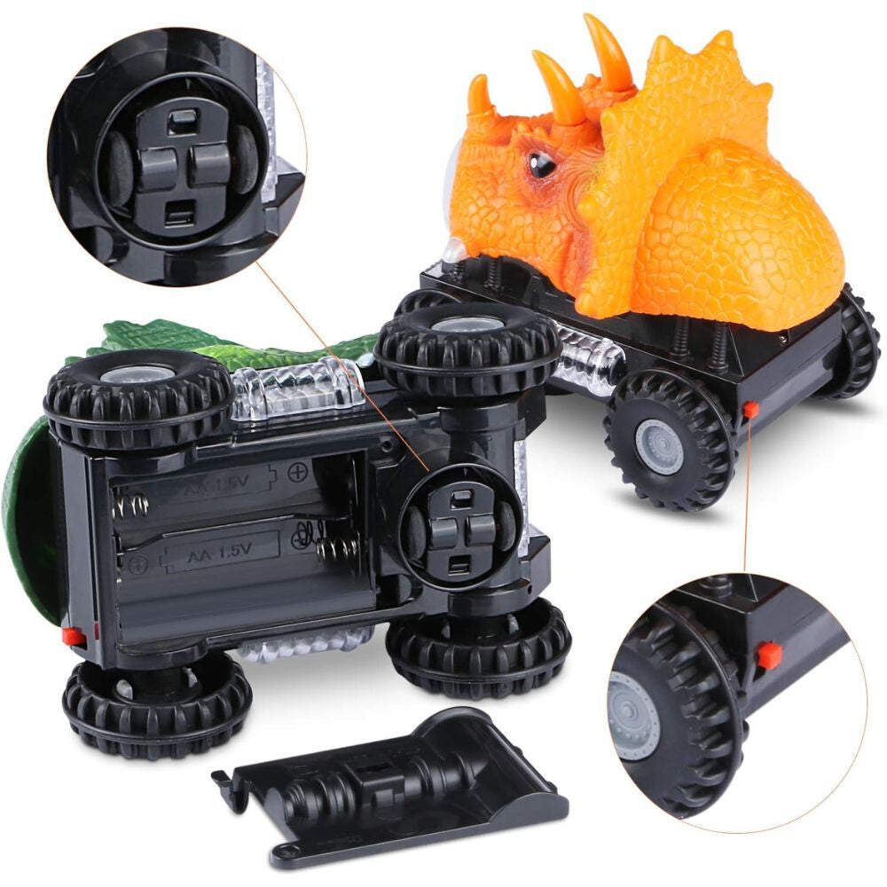 Dinoszauruszos játékautók közelről