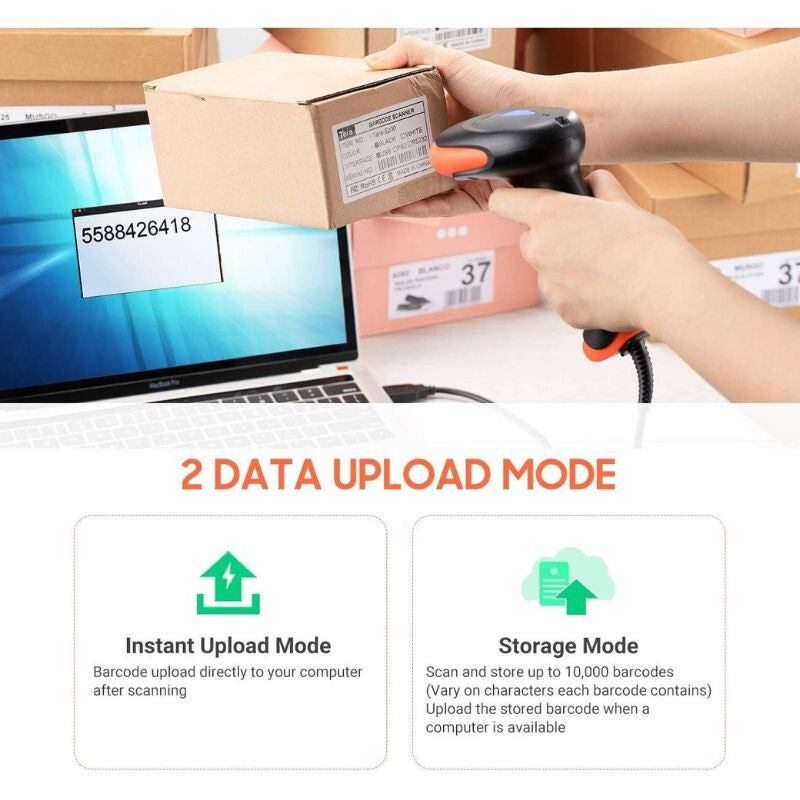 Narancssárga USB vonalkódolvasó 7. kép