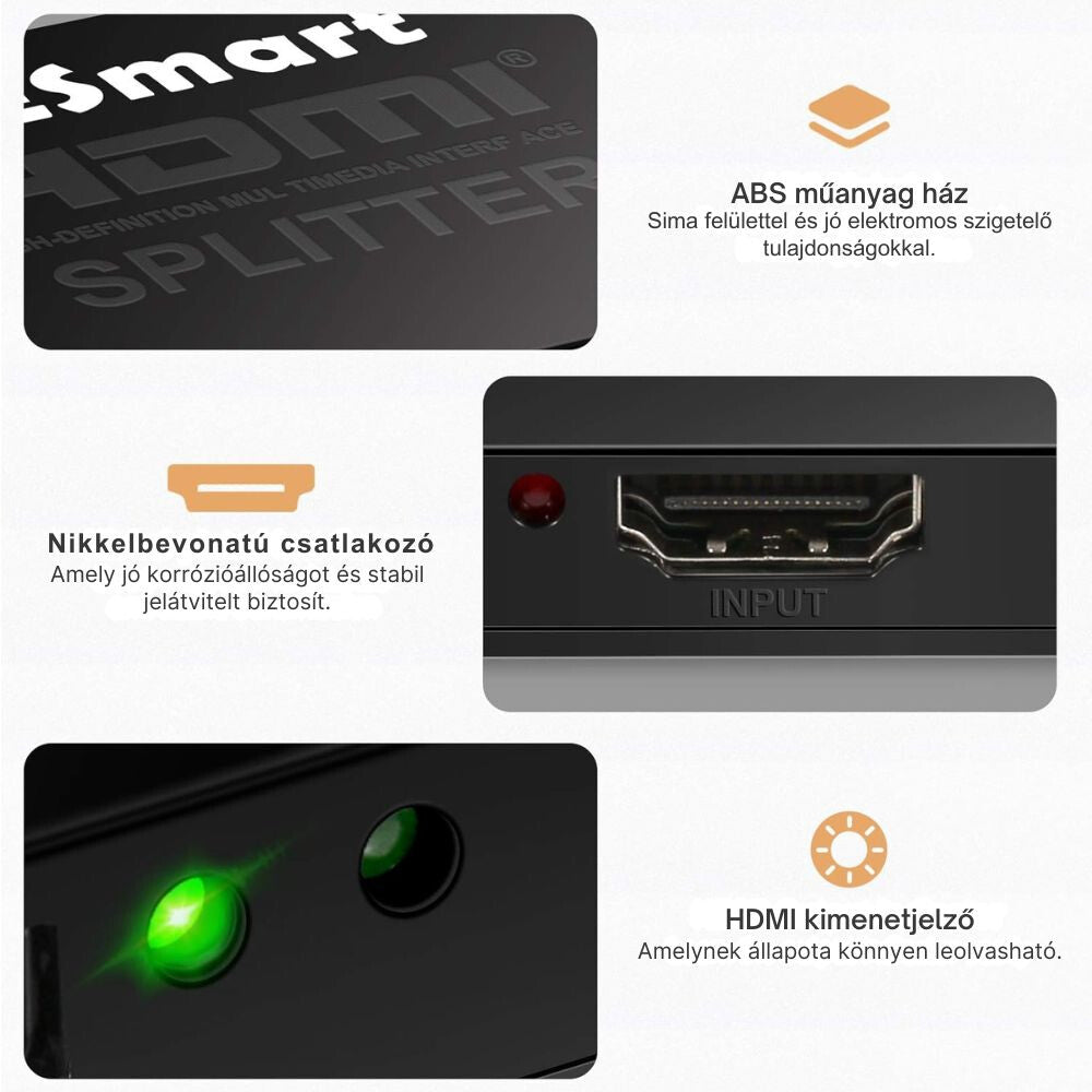 Tesmart HDMI elosztó 1×2 4K 30 Hz 5. kép