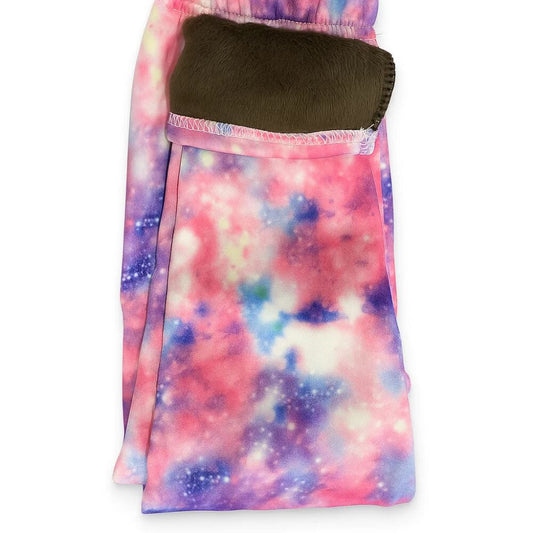 Galaxis mintás gyerek leggings közelről