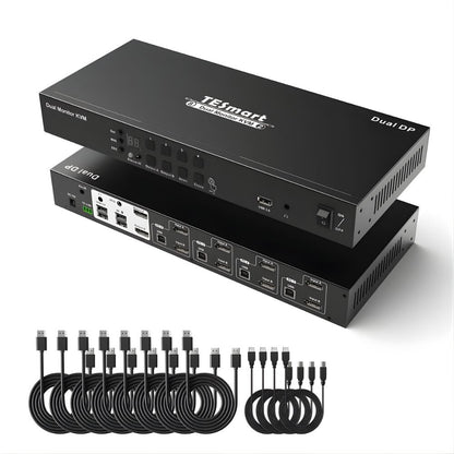KVM switch DisplayPort 2 monitor 8×2, 4 PC, 4K 60 Hz, USB 2.0, Tesmart