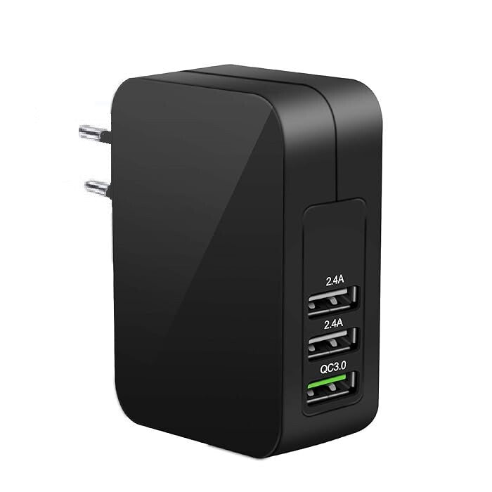 Amoner hálózati töltő 3 USB porttal, 3 A gyorstöltéssel