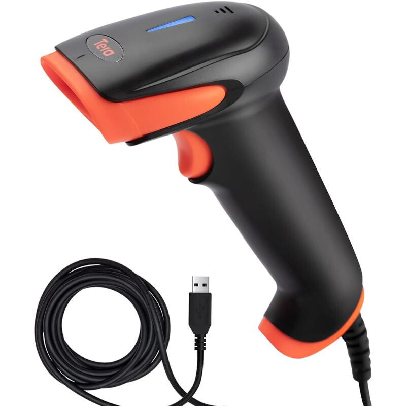Vezetékes USB vonalkódolvasó 1D CCD, narancssárga, Tera 1500C