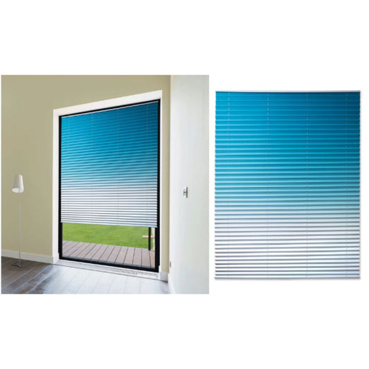 Kék-fehér átmenetes blackout roló 110×135 cm