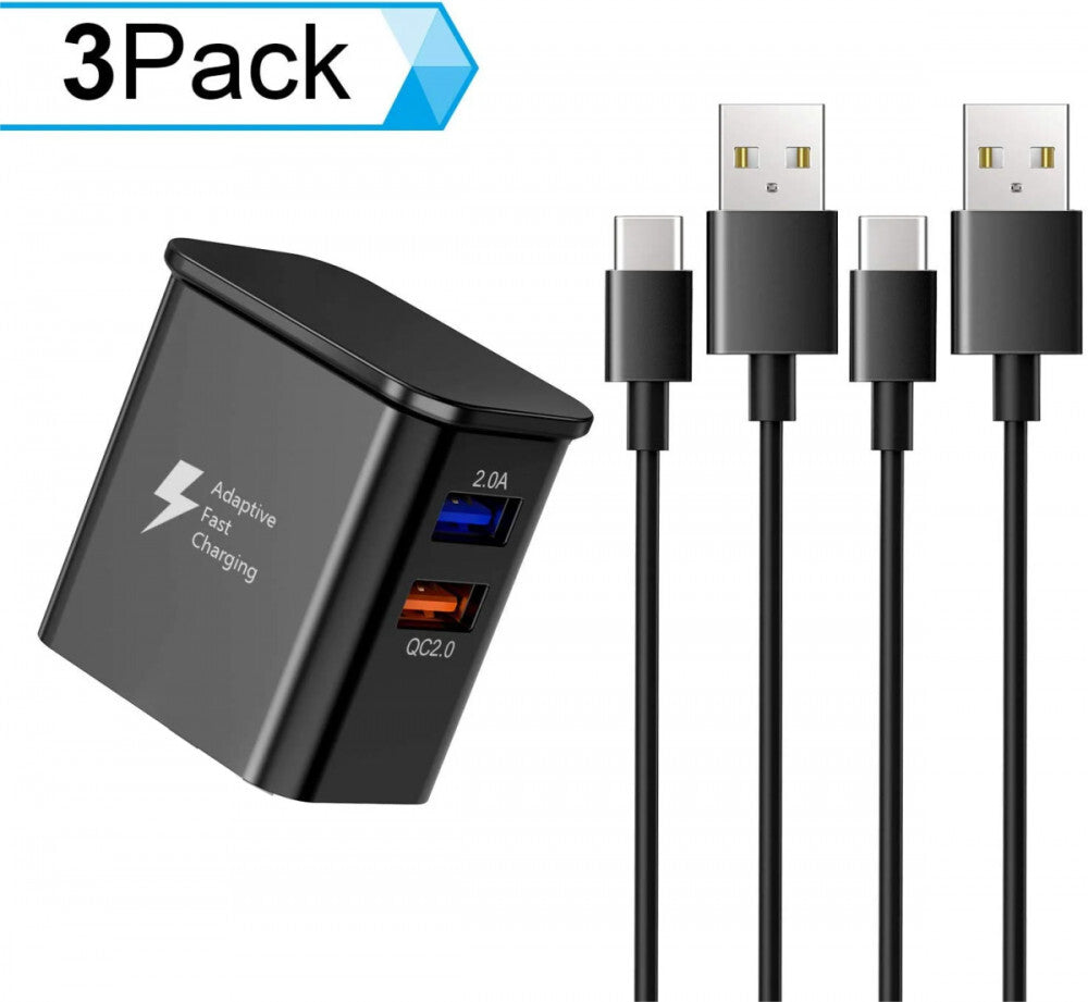 Amoner 25 W gyorstöltő adapter 2 db 1,2 m-es kábellel