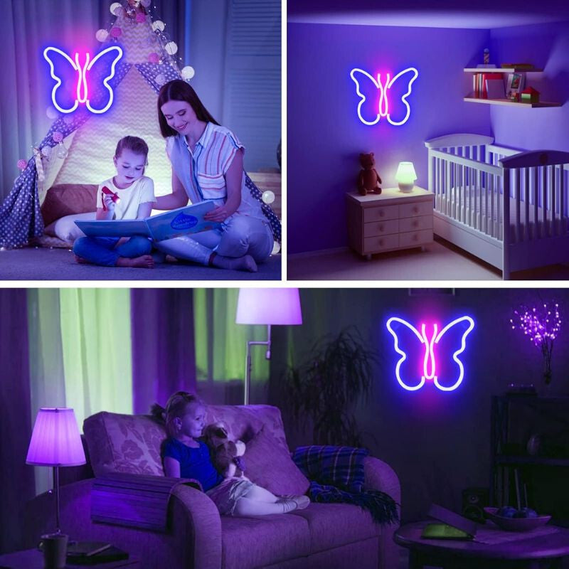 Pillangó LED neon lámpa 4. kép