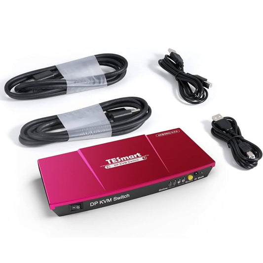 KVM switch DisplayPort 2 számítógéphez, 4K 60 Hz, Tesmart