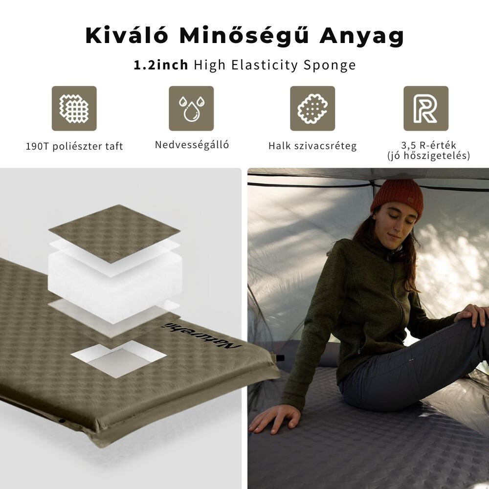 Kempingmatrac felfújható más szögből