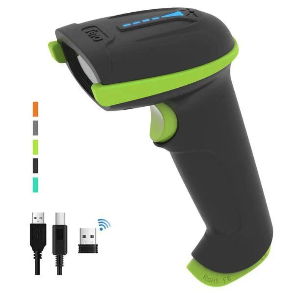Vezeték nélküli 1D vonalkódolvasó, Bluetooth, zöld, Tera 5100