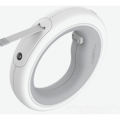 Automata póráz LED lámpával, 3 m, szürke-fehér, Moestar