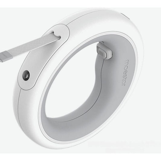 Automata póráz LED lámpával, 3 m, szürke-fehér, Moestar