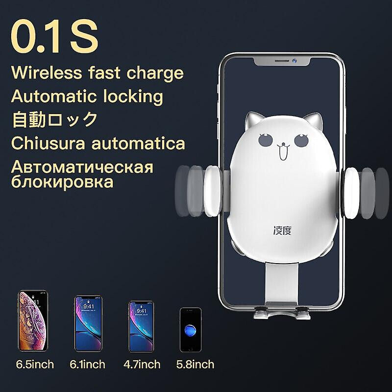 Fehér Qi autós telefontartó 4. kép