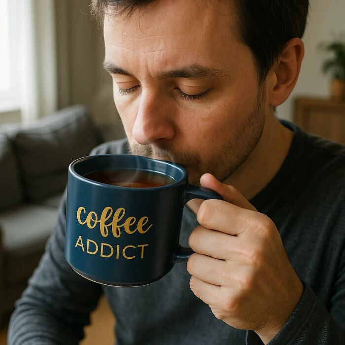 Coffee Addict kerámia bögre más szögből