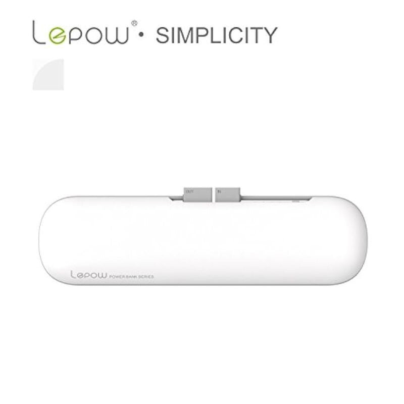 Lepow Simplicity 7800 mAh hordozható power bank, fehér